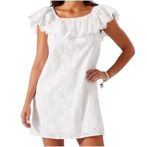 NWT Tommy Bahama Harbour Eyelet Dress Women's XL White Cotton Bridal Wedding